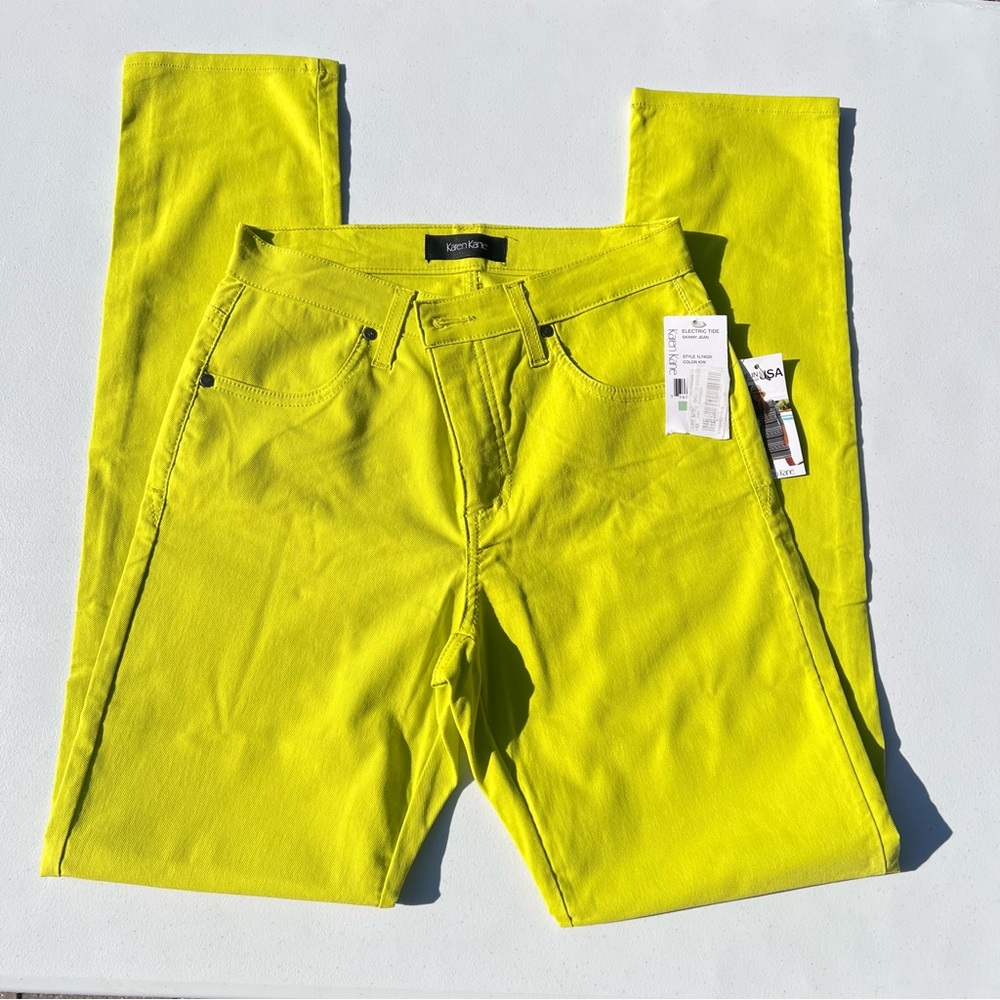 Karen Kane Women's Skinny Jeans in electric green
